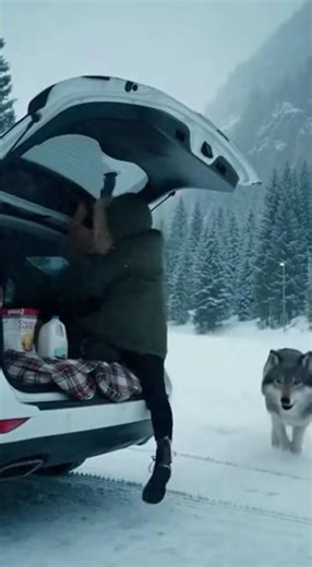 Woman Trapped as Wolves Surround Her Car in Snowstorm 🐺❄️