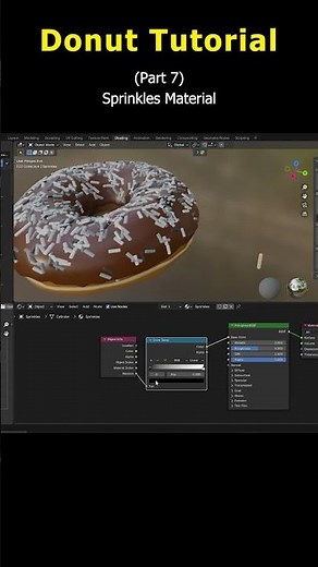 Creating a Donut in Blender (part 7) | Sprinkles Material