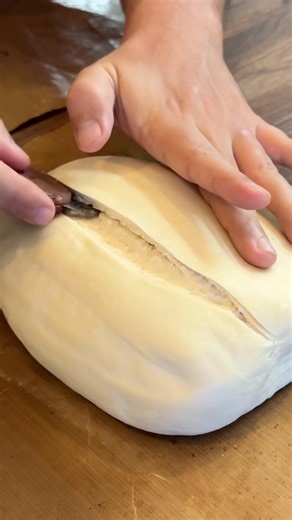 Scoring and baking Sourdough bread #shorts