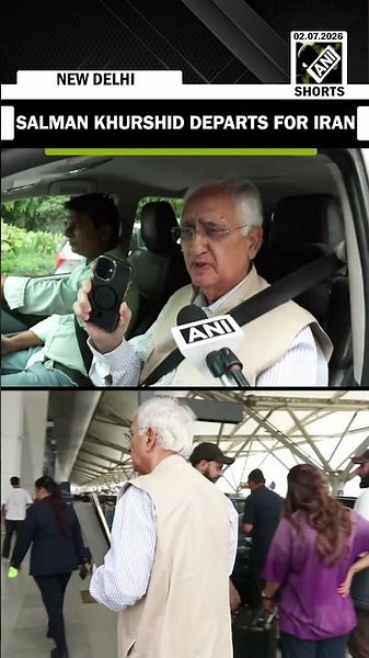 Congress leader Salman Khurshid leaves from Delhi to attend Funeral ceremony of Khamenei