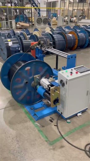 Cantilever Servo take up and pay off machine. Neat winding. Customer acceptance inspection on-site.