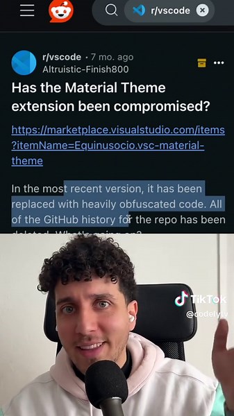 Desinstala Material Theme de Visual Studio Code Urgentemente