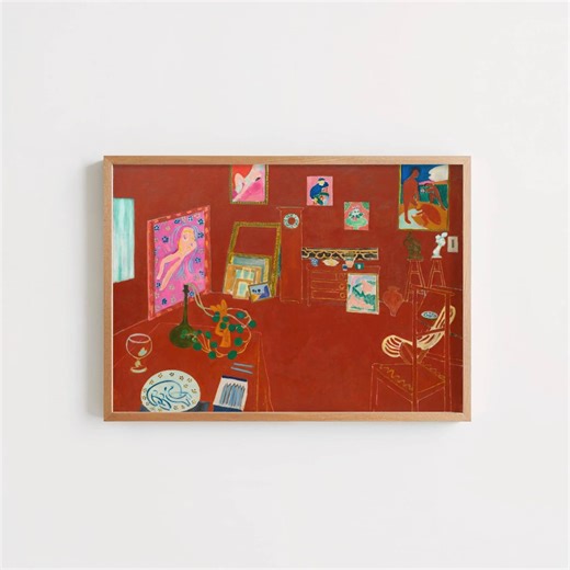 The Red Studio by Henri Matisse: Bold Fauvist Studio Interior - Etsy