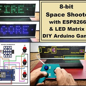 8-bit Space Shooter on ESP8266 & LED Matrix - DIY