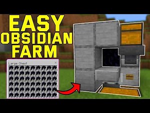 EASY Obsidian Farm Minecraft 1.21+ (Bedrock,Mcpe,Ps4,Xbox)