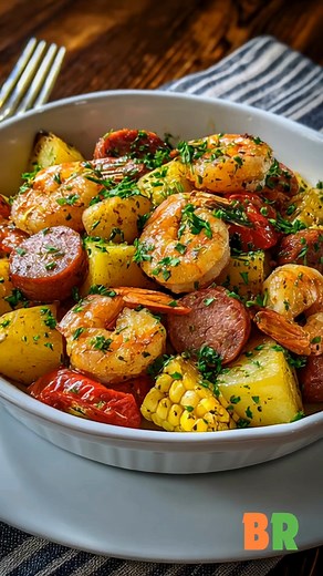 Southern Shrimp & Sausage Boil Skillet All the flavor of a backyard seafood boil, right in one skillet! This one-pan wonder brings smoky sausage, tender shrimp, sweet corn, and buttery potatoes together for a southern-style feast that’s weeknight easy and weekend worthy. Ingredients: 1 lb shrimp, peeled and deveined 12 oz smoked sausage, sliced 1 lb baby potatoes, halved 2 ears corn, cut into chunks 2 tablespoons olive oil 1 tablespoon Cajun or Old Bay seasoning 1 teaspoon garlic powder 1 teaspo
