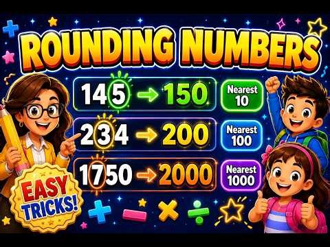 Rounding Numbers Made Easy | Nearest 10, 100 & 1000 | Math for Kids