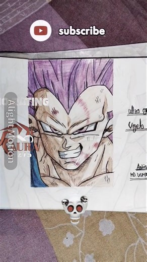 Vegeta ultra ego drawing #dragonball #vegeta #shortsviral