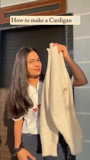 Turn a Basic Sweater Into a Stylish Cardigan ✨ #FashionHack #shorts