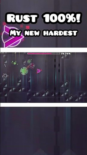RUST 100%! My new hardest extreme demon // Geometry Dash 2.207 #geometrydash #gd #gdlevels #gddemon