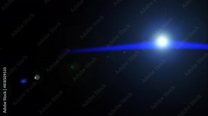 blue color bright lens flare flashes leak light effect, blue wipe transition lens flare, cinematic blue lens flare overlay