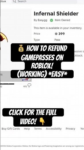 💰 How To REFUND GAMEPASSES On ROBLOX In 2026! (Working) *Easy* #roblox #shorts