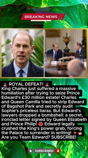 THE KING SURRENDERS! How Prince Edward Secretly Outsmarted Charles And Camilla! 🛑