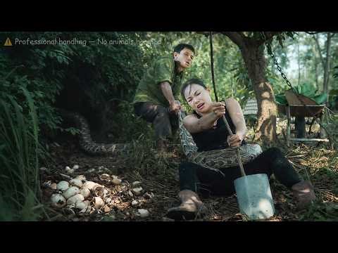 72 hours of nail-biting confrontation - girl attacked by giant python as it invaded farm