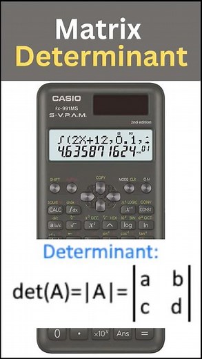 Scientific Calculator Matrix Determinant | How to Solve 2×2 or 3×3 Matrix Easily 💡 With SG