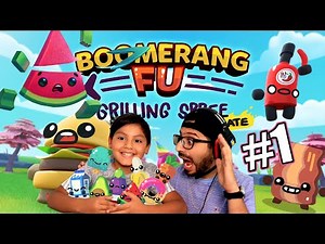Karim vs. Dad in Boomerang Fu | Food Fights in Boomerang Fu | Karim Plays Games