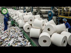 From Waste Paper to Soft Toilet Paper | Inside a Modern Toilet Paper Factory (Full Process)