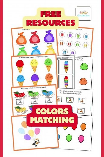 🎨 Color Matching Activity for Kids + Access to All Our Free Printable Resources! 🖍️ #kindergarten