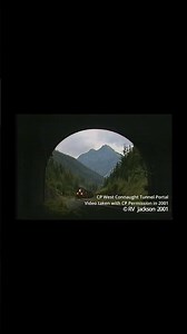 CP train entering the west Portal of the Connaught Tunnel at Glacier BC.