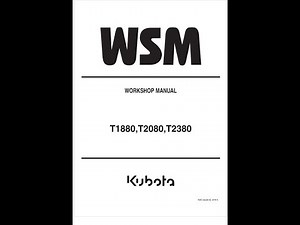 Kubota T1880, T2080, T2380 Service manual