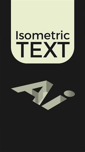 How to make isometric text in illustrator? #shorts #illustrator #logo #graphicdesign #hacks #learn