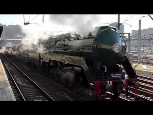 Australia - Steam Locomotives 3801 & 5917 depart Central