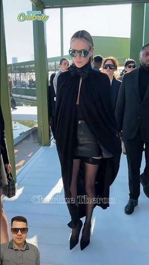 Charlize Theron in an elegant outfit #charlizetheron