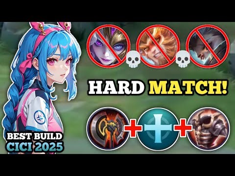 CICI 100% BROKEN BUILD 2025! (hard match!💀) CICI BEST BUILD AND EMBLEM -MLBB