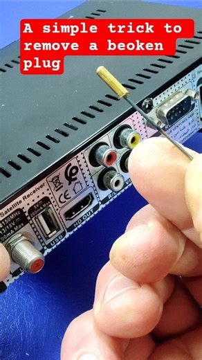 Broken Satellite Receiver Plug? Remove It in Seconds! 😱 #diy