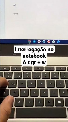 como por ponto de interrogação no notebook? #shorts