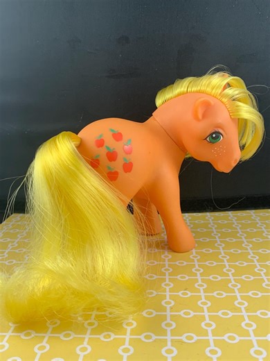 My Little Pony G1 Applejack 1983 Vintage Orange Pony Yellow Hair Concave Feet - Etsy Canada