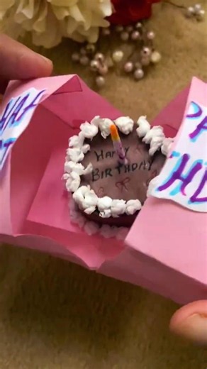 DIY pop-up cake box 🎂 | cute gift ideas # #diy #tutorial #craft #cakeboxes #gift #birthday