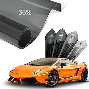 Window Tint Car, 35% VLT, Nano Ceramic Car Tint 2PLY, Professional Auto Window Tint Heat, UV 99%, and IRR 85% to 90%, Tint for Cars, Plotter Friendly, 20"" x10FT, 35 Percent