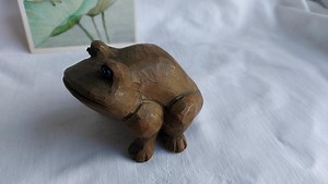 Hand Made Green Frog From Denmark. Made of Wood - Etsy UK