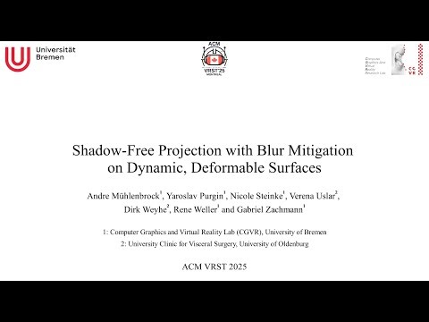 Shadow-Free Projection with Blur Mitigation on Dynamic, Deformable Surfaces (ACM VRST 2025)