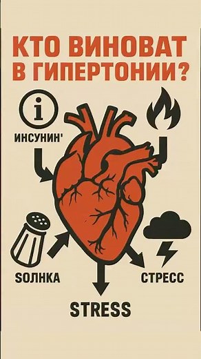 Кто виноват в гипертонии? Разбираем причины #гипертония #здоровье #давление #причиныгипертонии