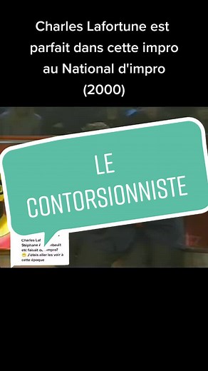 Réponse à @marie34512 Charles Lafortune et Stéphane Crête sont parfaits dans leur duo du National d'impro (2000) #theatre #impro #improvisation #quebec #arts #telequebec #humour #justepourrire #contorsionniste #tinderdate #tinder #date #restaurant #drole #montreal #amour