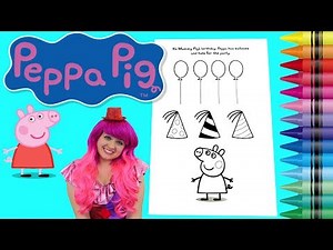 Coloring Peppa Pig Coloring Book Page Colored Markers Prismacolor | KiMMi THE CLOWN