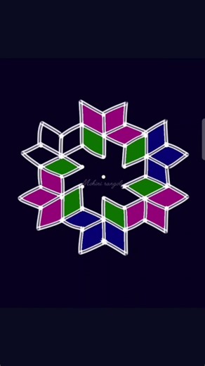 9*5 dots simple rangoli designs #rangoli #muggulu #easyrangoli #rangolidesigns #indianart