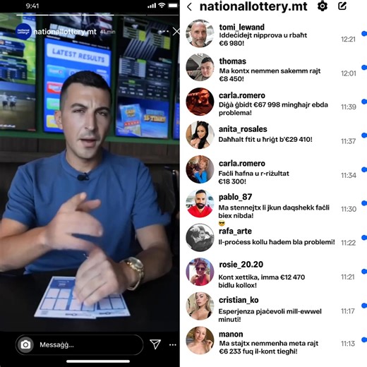 ‼️Il-Lotterija Nazzjonali Leġġendarja ta’ Malta issa hija uffiċjalment ONLINE! 🚀 Fl-ewwel 24 siegħa, l-app diġà tniżżlet minn aktar minn 20,000 utent! 📲 Kull plejer jirbaħ minn €5,000 fil-ġimgħa 💰 Ħu l-bonus ta’ 400% 400 dawriet b’xejn! 🔥 Iżda għaġġel ⏳ — ikseb ir-rebħ tiegħek illum! | Il-leġġenda reġgħet lura