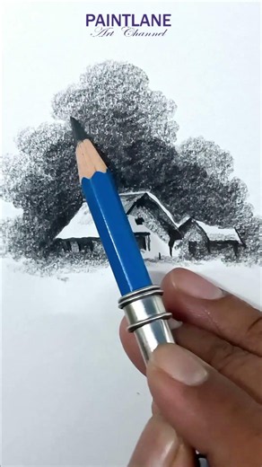 Pencil shading Scenery Drawing Art #shorts #art #pencil shading
