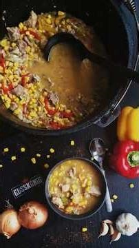 Mexikanischer Maiseintopf mit Rindfleisch 🌶️🌽