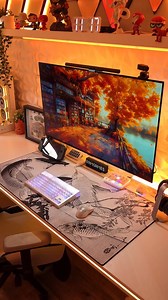 Happy Humpday! I'm keeping the autumn vibes alive in my room with some dope wallpaper. It totally helps me chill and relax during the week.😅 Have a nice day! #setup #GamingSetup #gaming #gamingroom #tech #setupinspiration #pcgamer #homeoffice #pcmr | Bam's Tech Zone