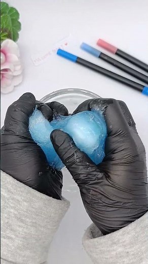 Frozen Water Slime Part 2 😱#tutorial #diy #slime #freeze