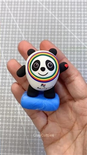 How to Make a Miniature Clay Panda 🐼 | Polymer Clay Art Tutorial