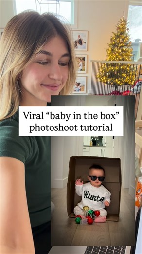 Emilia Matte on Instagram: "So many of you loved our baby in the box viral photo reel and asked for a tutorial so here is exactly how I achieved the final grid. I’ve used @canva for the edit so here is a step by step tutorial on how to achieve a similar result. #babyphotography"