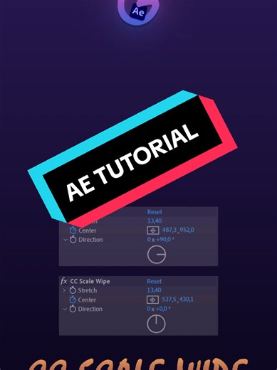 CC SCALE WIPE AFTER EFFECTS TUTORIAL #logoanimation #motion #tutorial #gomotionschool