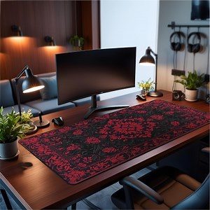 Victorian Lace Desk Mat: Gothic Floral, Dark Academia Office Decor - Etsy