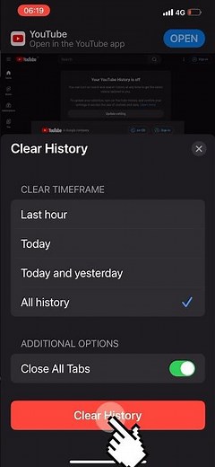 How to clear history on safari