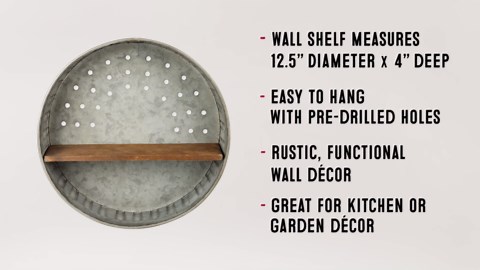 Primitives by Kathy 38024 Distressed Wall Shelf, Metal and Wood